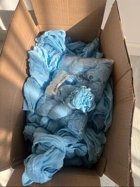 140+ Light Blue Linen Cheesecloth Napkins